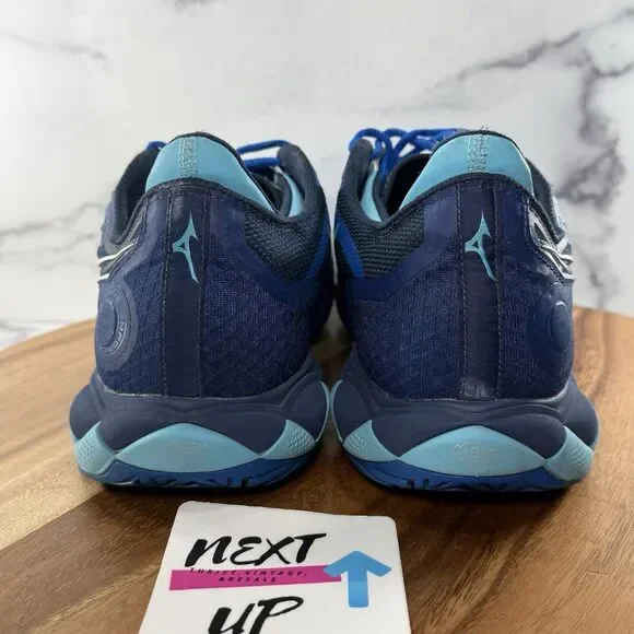 Men’s size 13-Mizuno Wave Enforce Tour AC Tennis Shoes Dark Blue NO INSOLES - Picture 5 of 11